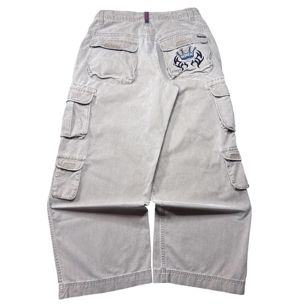 JNCO Jeans Commando Army Twill Vintage Y2K Wide Leg 34x31 Cargo Pants